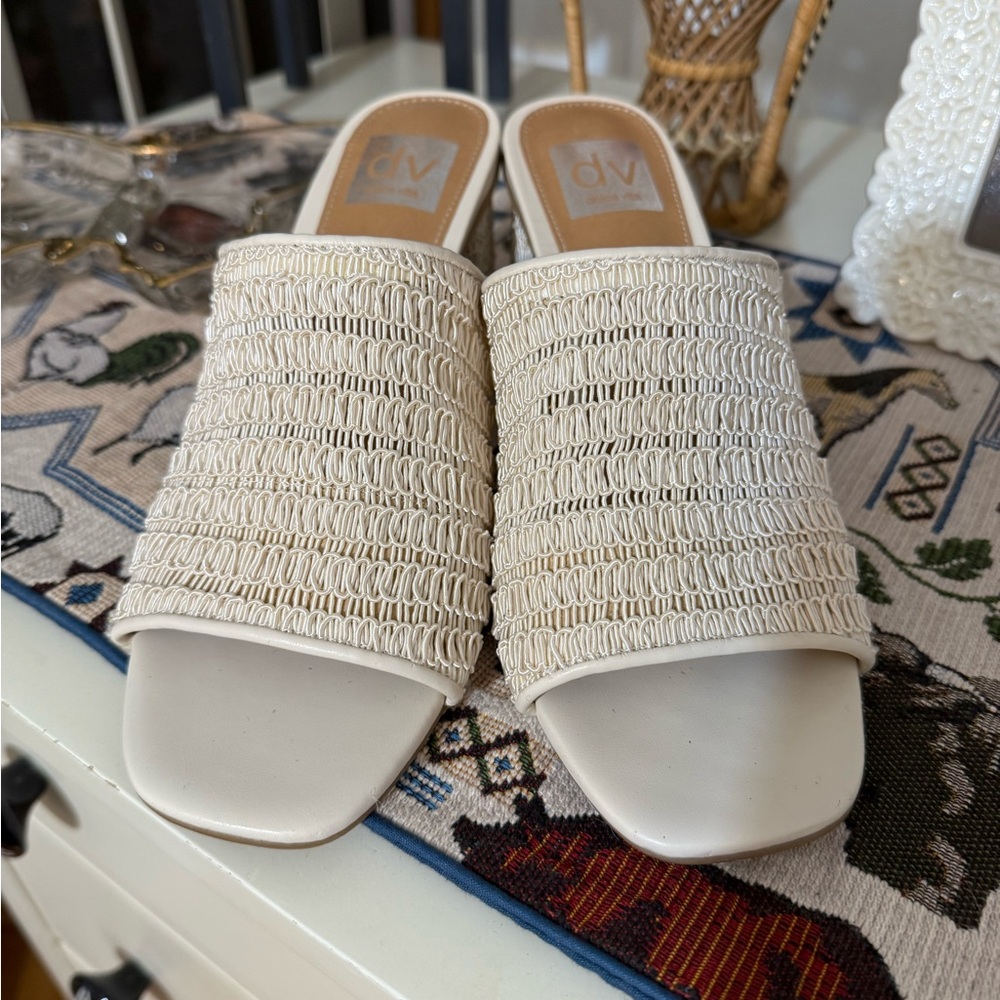 Dolce Vita Woven Slide Heeled Sandals